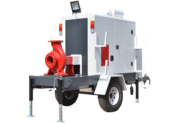 Flood control and drought-resistant emergency mobile pump